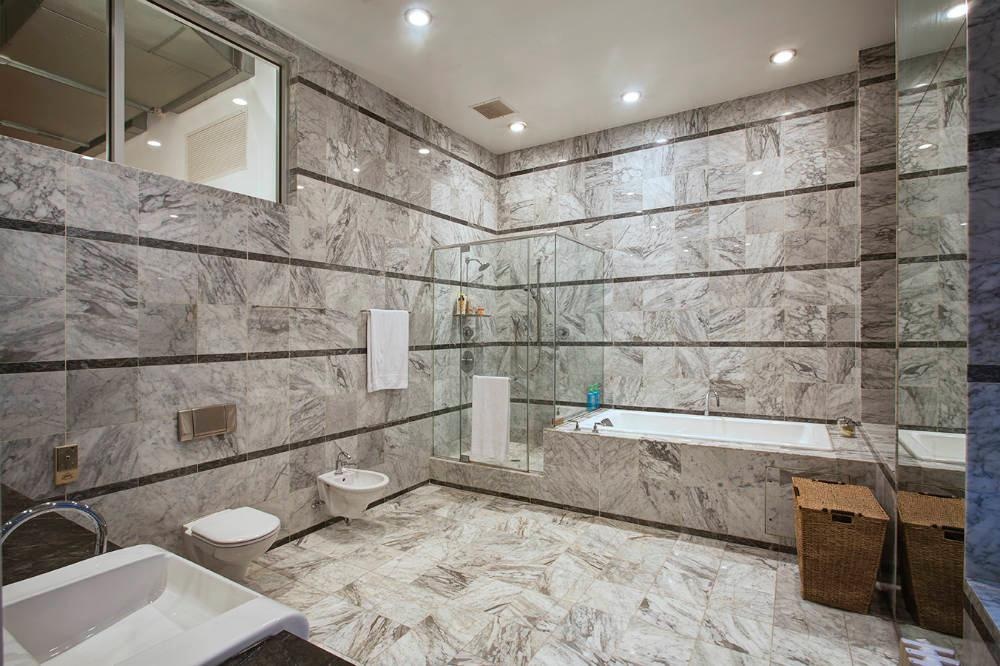 One of two bathrooms in the SoHo loft.