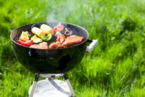 Grilling at summer weekend