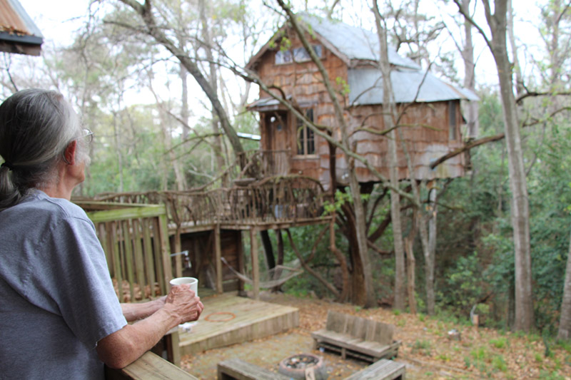 Dan looking at tree house 2 small