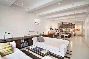 Dunhams' apartment living room