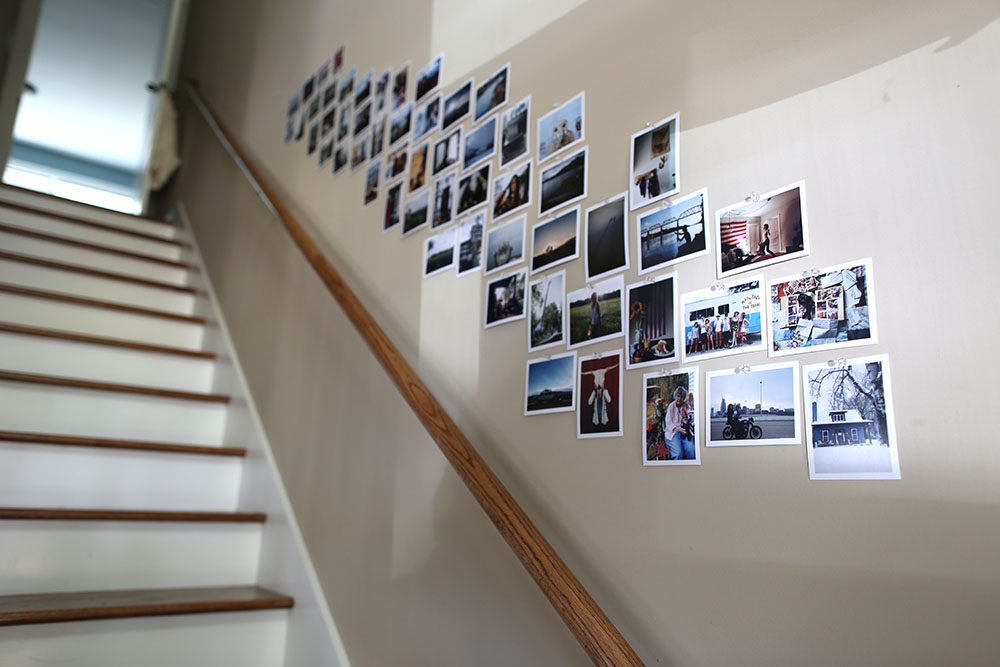 An easy way to personalize: print out photos and display them.
