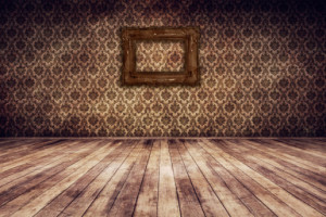 Vintage room hardwood floors