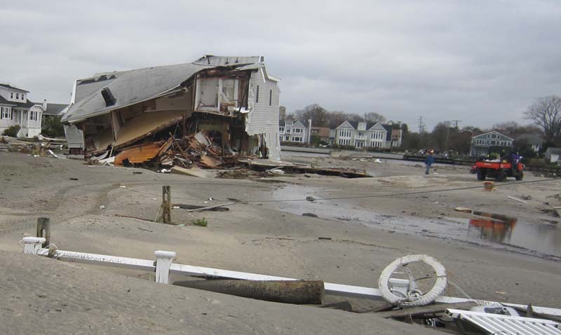 Collapsed homes were among the most heartbreaking sights around Sea Bright after the storm.