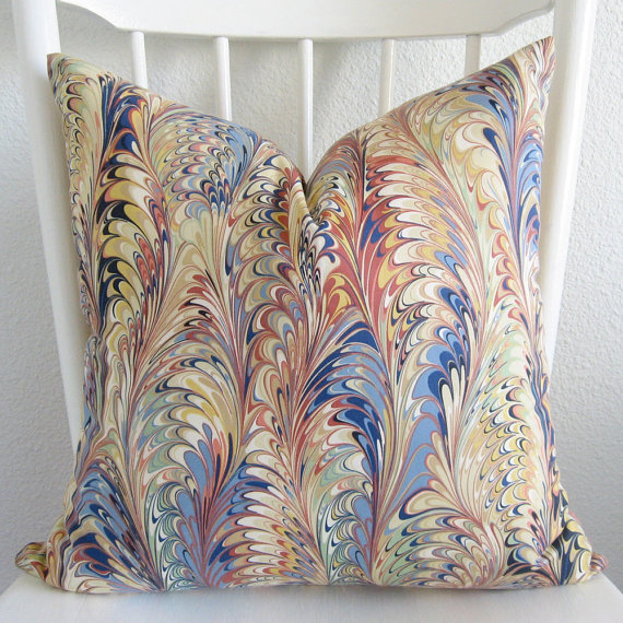 Marbleized Pillow Cover, $25-$52, Chic Decor Pillows